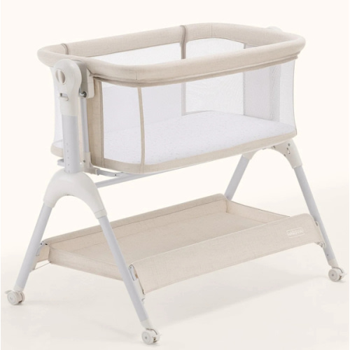 HARPPA Cuddly Sway | 3-in-1 Rocking Baby Bassinet & Bedside Sleeper for Newborns with Mattress for Reflux | Attaches to Bed, Adjustable Heights, Non-Toxic & CPSC Certified | Sturdy Frame, Portable Wheels, Tool-Free Setup, Gentle Rocking | Perfect for Newb