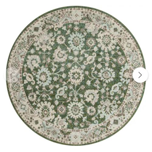 Green 6' x 6' Madeline Round Rug | Rugs.com