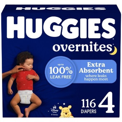 Huggies Overnites Disposable Diapers - Size 4 - 116ct
