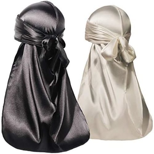 2 PCS Silky Satin Baby Durags for Boys Girls Infant
