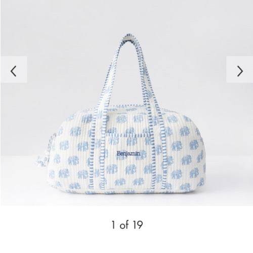 Block Print Duffle Bag