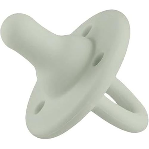 Lee Lee and Me Paci - Sage Color - 100% Medical Grade Silicone Pacifier Breast-Like Nipple Design for Better Latch - Size 0-18 Months