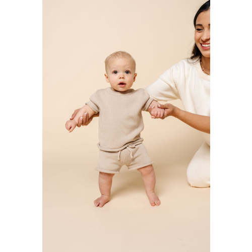 Knit Onesie - Tan – Newborn