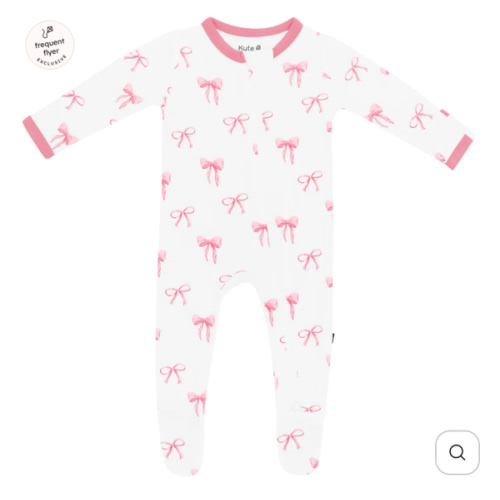 Zippered Footie in Bow, 0-3 m