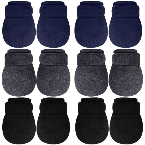 Newcotte Adjustable Baby Mittens No Scratch Newborn Cotton Breathable Gloves Warm Baby Mitts for Boys