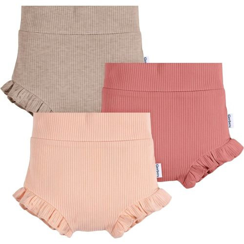 Gerber Baby Girls' 3-Pack Bubble Shorts