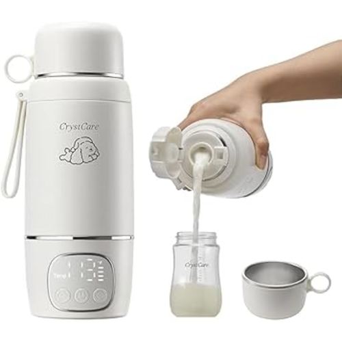 Portable Milk Warmer for Travel,Heating Modes for Breast Milk & Water, Portable Bottle Warmer with Fast Heating,16000mAh Long Battery Life for Baby on The Go,17 Oz for Travel