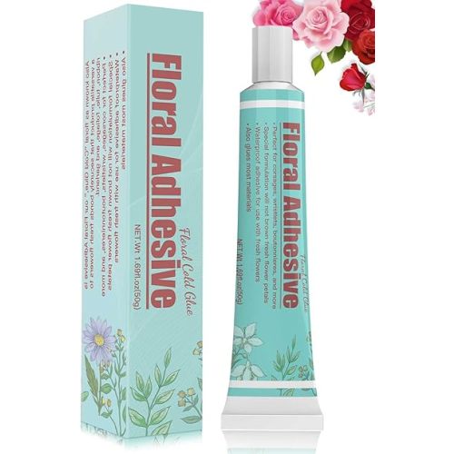 50g Floral Adhesive Floral Glue for Fresh Flowers Corsages Boutonniere Wristlets Fast Drying Waterproof Gel Adhesive