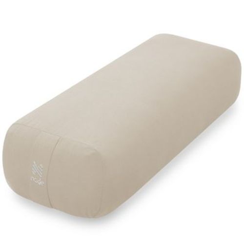 Node Fitness Yoga Meditation Cushion, Rectangular Bolster 25" X 12" - Natural