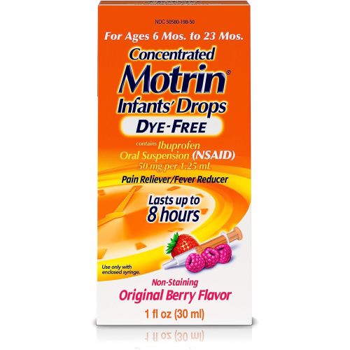 Motrin Infants Concentrated Liquid Medicine Drops with Ibuprofen, Berry, 1 fl. oz