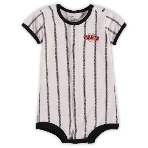 Infant San Francisco Giants White Pinstripe Power Hitter Romper