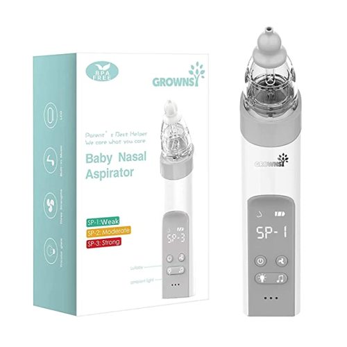 Baby Nasal Aspirator | Baby Nose Sucker | Nose Sucker for Baby - Baby Nose Cleaner, Automatic Nose Sucker for Infants, Rechargeable, with Music & Light Soothing Function