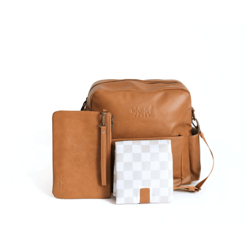 Brooklyn Backpack in Cognac with Wells Interior