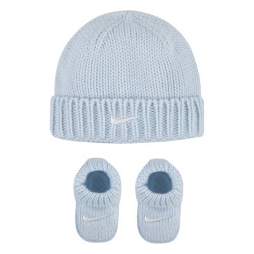 Newborn Baby Nike Knit Hat and Booties 2-Piece Set Color: Blue Size: N/A