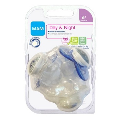 MAM Day/Night Triple Pack 6+ Months - Blue/Aqua 3ct
