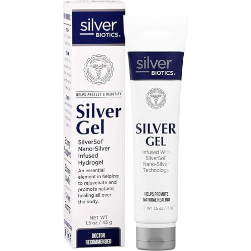 American Biotech Labs Silver Biotics Colloidal Silver Gel NanoSilver 20 PPM Soothing Skin Gel | Versatile 1.5 oz for Skin Comfort and Wellness
