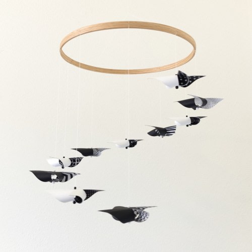 Black and White Baby Crib Mobile