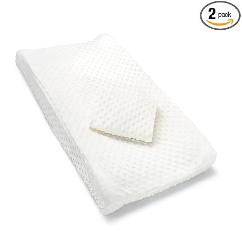 Munchkin® Diaper Changing Pad Covers, 2 Pack, White – Fits Standard Contoured Changing Pads