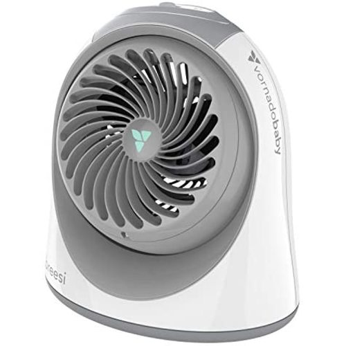 Vornadobaby Breesi Nursery Air Circulator Fan for Baby and Kids Room with Child Lock, Hidden Cord Storage, Finger-Friendly Design, White, (Model: CR1-0384-43)
