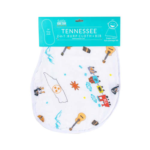 Tennessee Baby 2-in-1 Burp Cloth & Bib – Little Josie's