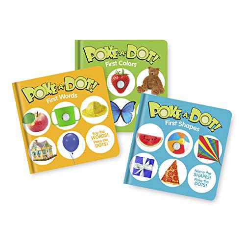 Melissa & Doug Poke-a-Dot Children’s Books 3-Pack – First Words, Shapes, And Colors