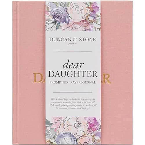 Mother Daughter Journal – Durable Dear Daughter Journal Keepsake – Linen Baby Memory Book - Unique Gifts for Daughter (Pink, 230 Pages)