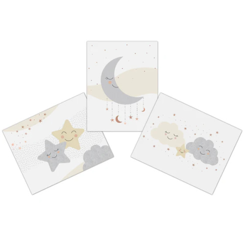 Goodnight Moon 3-Piece Unframed Nursery/Child Wall Art 11” X 14” – Lambs & Ivy