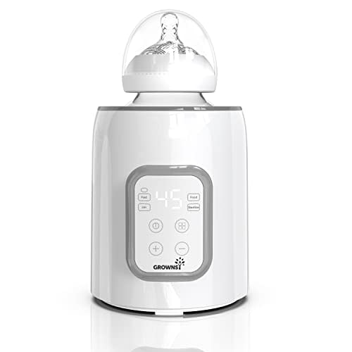 Bottle Warmer, GROWNSY 6-in-1 Fast Baby Food Heater&Defrost BPA-Free Warmer with Timer LCD Display Accurate Temperature Control for Breastmilk or Formula
