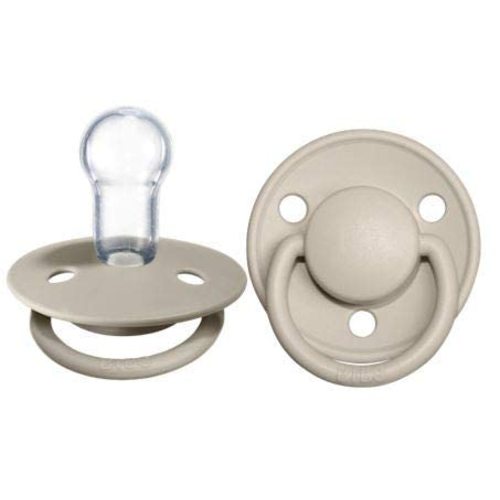 BIBS Pacifiers - De Lux Collection | BPA-Free Baby Pacifier | Made in Denmark | Set of 2 Sand Color Premium Soothers | Size One Size