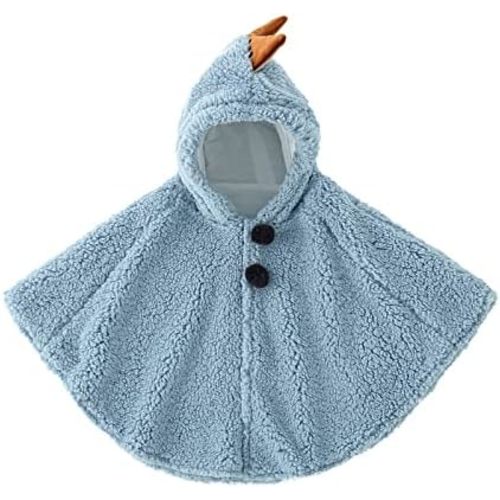 Holiberty Winter Kids Clothes Baby Warm Hooded Cape Cute Car Seat Fleece Cloak Snowsuit Outwear Outdoor Shawl Coat Poncho
