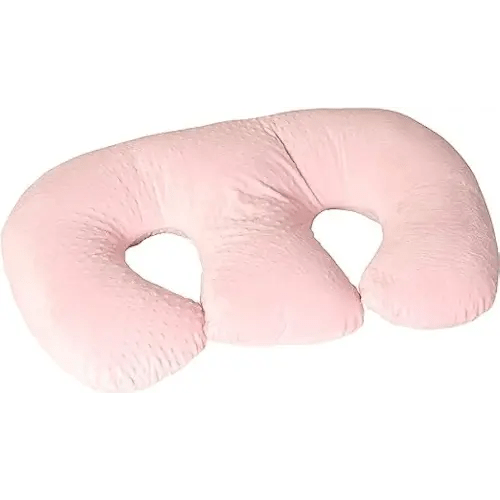 Twin Z The Pillow - Pink The only 6 in 1 Twin Pillow Breastfeeding, Bottlefeeding, Tummy Time & Support! A Must Have for Twins! - Cuddle Pink DOTS