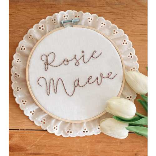 Embroidered Baby Name Announcement, Baby Name Announcement, Embroidered Hoop Name, Custom Baby Name Sign, Nursery Decor