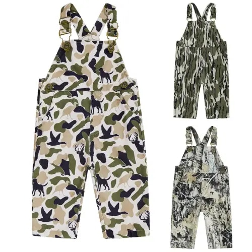 Infant Baby Boy Camouflage Deer Mallard Duck Print Overalls Toddler | Holiday Sales TikTok Shop