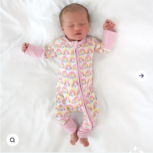 Pastel Rainbows Zippy - Little Sleepies