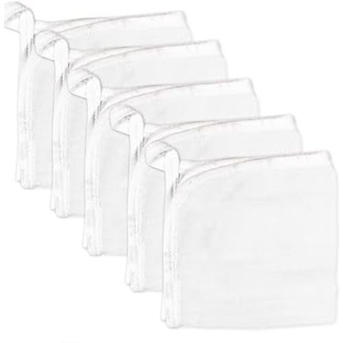 HonestBaby unisex baby Organic Cotton Washcloth Multi-Pack Winter Accessory Set, 5-pack Bright White, One Size US