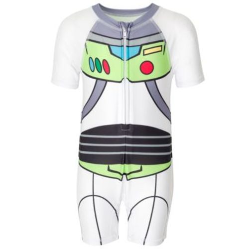 Disney Toy Story Buzz Lightyear Toddler Boys Swim Sunsuit White 2t
