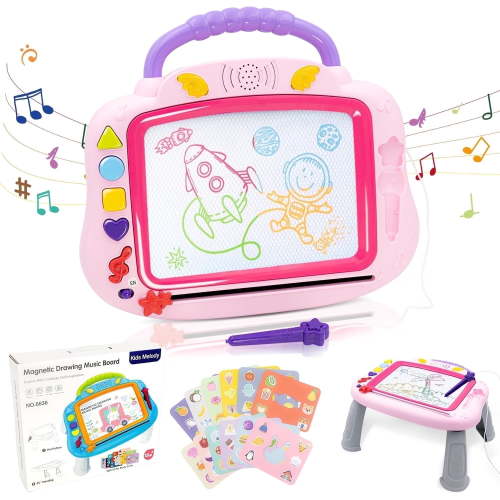 Abewoo, Magnetic Drawing Board, Pink, 14x12.5 inches