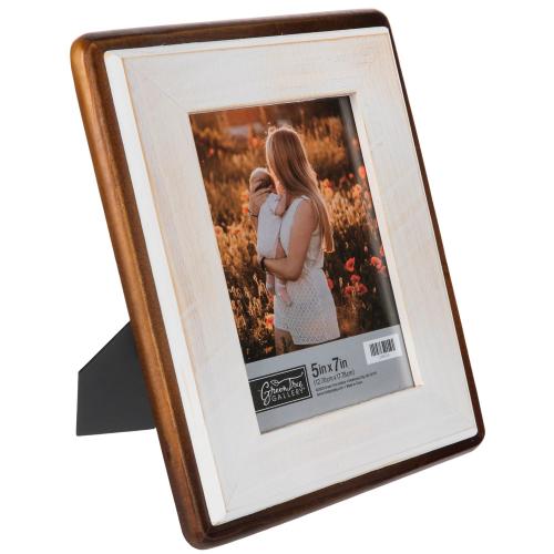 Brown & White Wood Frame