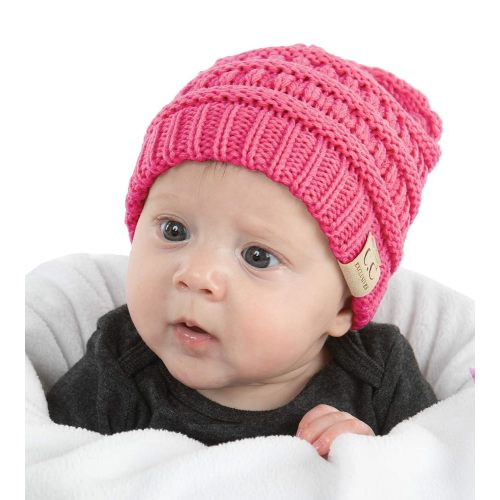 Funky Junque Baby Beanie - Soft Knit Winter Skull Cap - Cozy Warm Hat for Infants & Toddlers