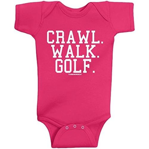 Threadrock Unisex Baby Crawl Walk Lift Fish Golf Soccer Hockey Infant Bodysuit