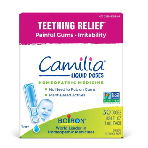 Boiron Camilia Teething Drops for Daytime and Nighttime Relief of Painful or Swollen Gums and Irritability in Babies - 30 Count