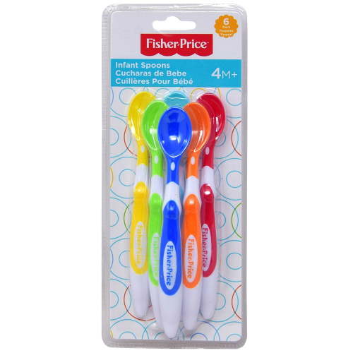 Fisher Price 6pk baby Spoons on Card- 2 pack