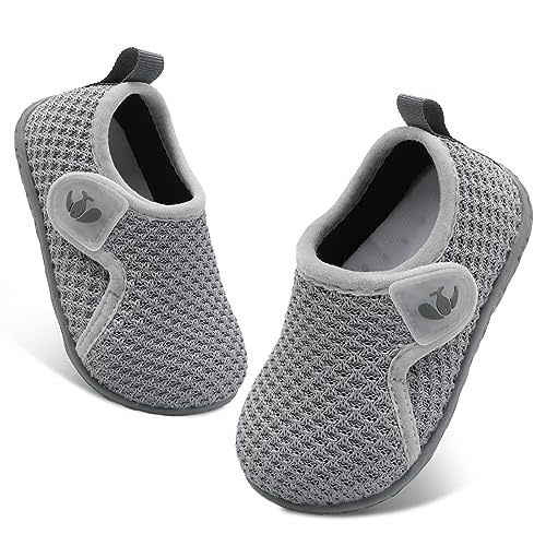 FEETCITY Baby Boys Girls First Walking Shoes Infant Sneakers Crib Shoes Breathable Lightweight Slip On Shoes