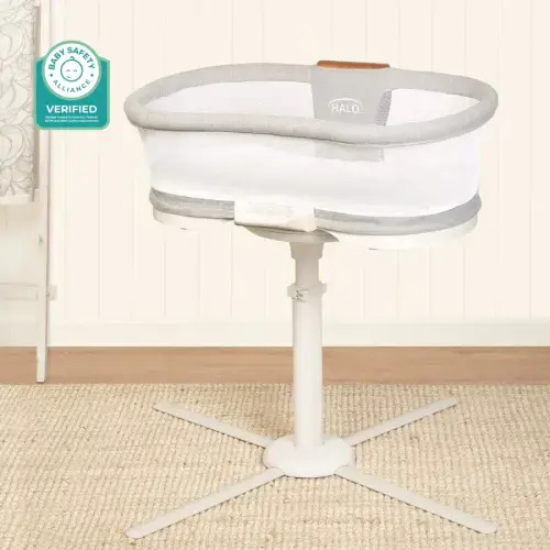 HALO - BassiNest Luxe Vibrating Bassinet, Bedside Sleeper - white