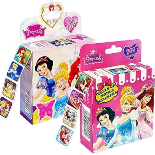 2 Pack Princess Stickers, Kids Stickerin 20 Designs, 400 Pcs Self Adhesive Label Roll Stickers Laptop, Water Bottle, Phone, Cute Animal Stickers for Kids Teens