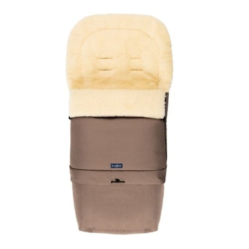 Beige Organic Wool Adjustable Footmuff