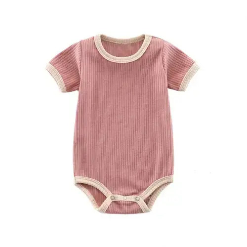 Baby Newborn Ribbed Bodysuit - Pink