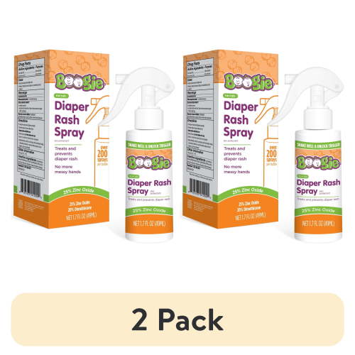 (2 pack) Boogie No-Rub Liquid Diaper Rash Spray with Zinc Oxide, 1.7 fl oz