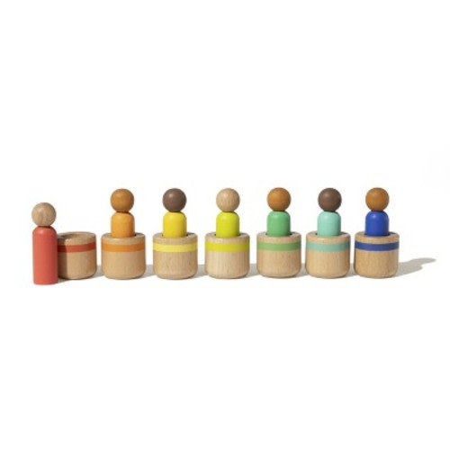 Lovevery Post & Play Peg People Baby Toy - 7ct