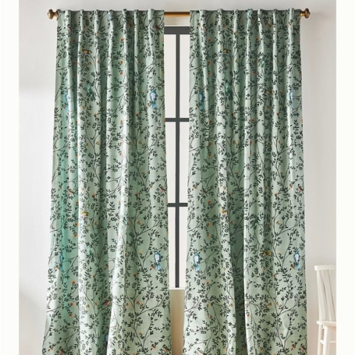 Priyanka Organic Cotton Printed Bird Curtain